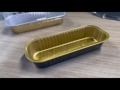 200 مل مقلاة خبز مصغرة مستخدمة مرة واحدة من ورق الألومنيوم المستديرة شواء شواء وعاء الكعك المقلاة للخبز