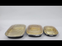 غطاء مسطح أسود وأصفر 680 مل من ورق طلاء مطول للخبز والتخزين