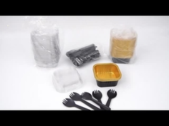 مربع أسود رقائق ناعمة المقالي المخبوزة القليلة القابلة لإستخدامها مرة واحدة كعكة الخروج المقلاة