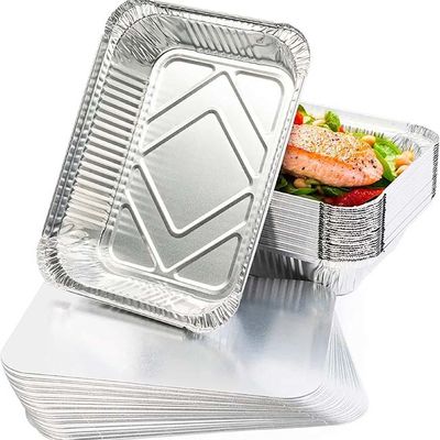 1000ml Aluminum Foil Pan 8011 Food Aluminium Foil Baking Container With Lid