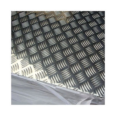 5 Bars Pattern Diamond Checker Sheet 3mm 6061 3003 Stucco Embossed  Aluminum Checker Plate