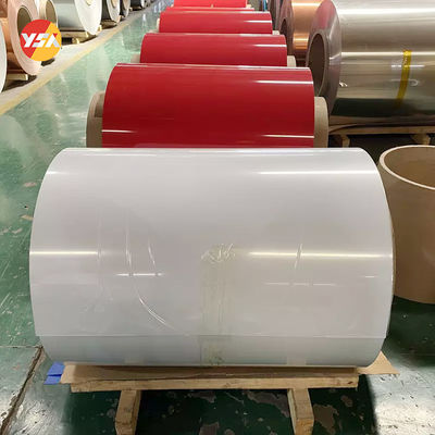 PVDF المغلفة 1100 3003 3004 3105 5052 لفائف الالومنيوم اللون لفة عالية القوة