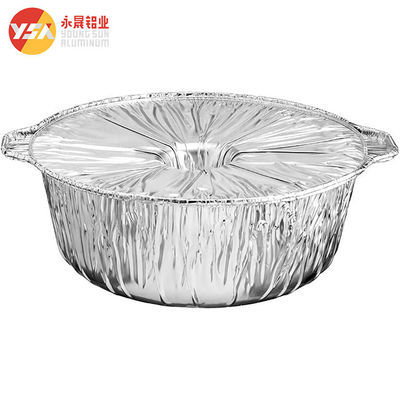 طاس ألومنيوم مرة واحدة مع غطاء ألومنيوم 255*91mm 2200ml 75oz
