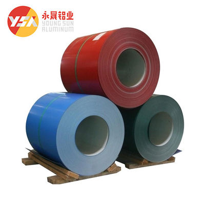 PE PVDF الطلاء 6.0mm لون ورقة الألومنيوم المضادة القلويات اللون المغلفة لفائف الالومنيوم
